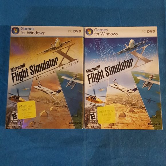 NWT Microsoft Flight Simulator X and X Deluxe Edition